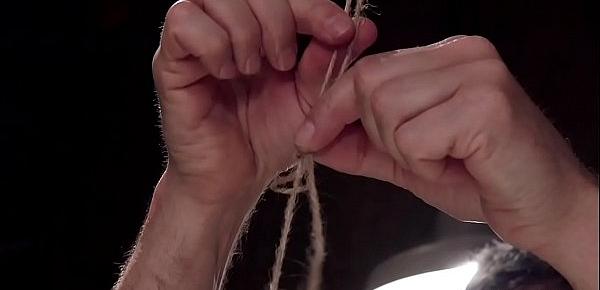  Hairy slave tormented in suspension